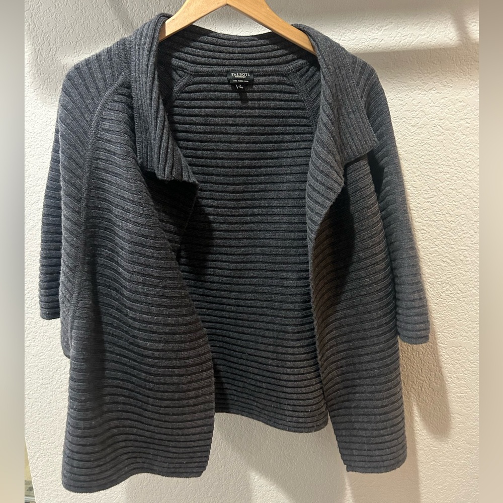 Talbots Ribbed Cardigan Sweater